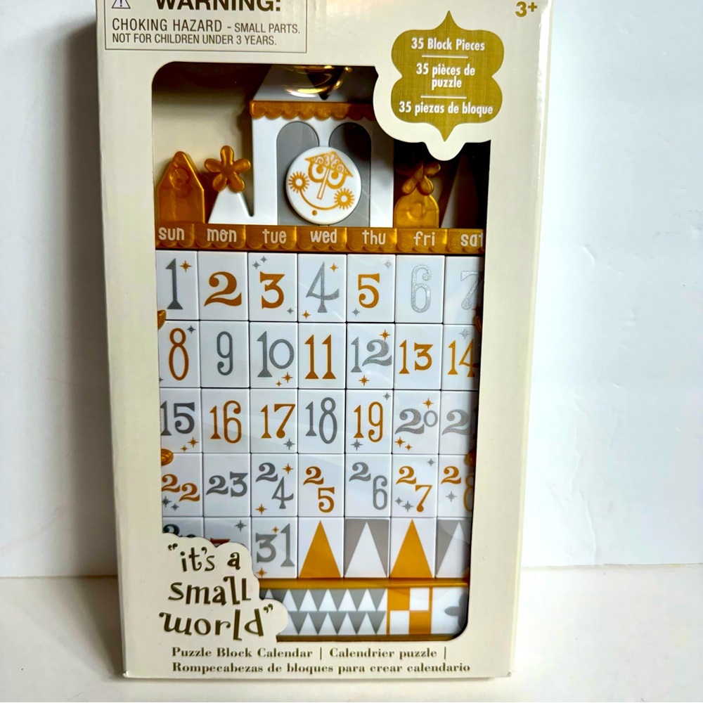 NWT. Disney Calendar - It's A Small World Block Puzzle. LMK